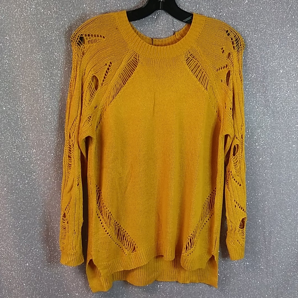 Mustard distresses sweater!